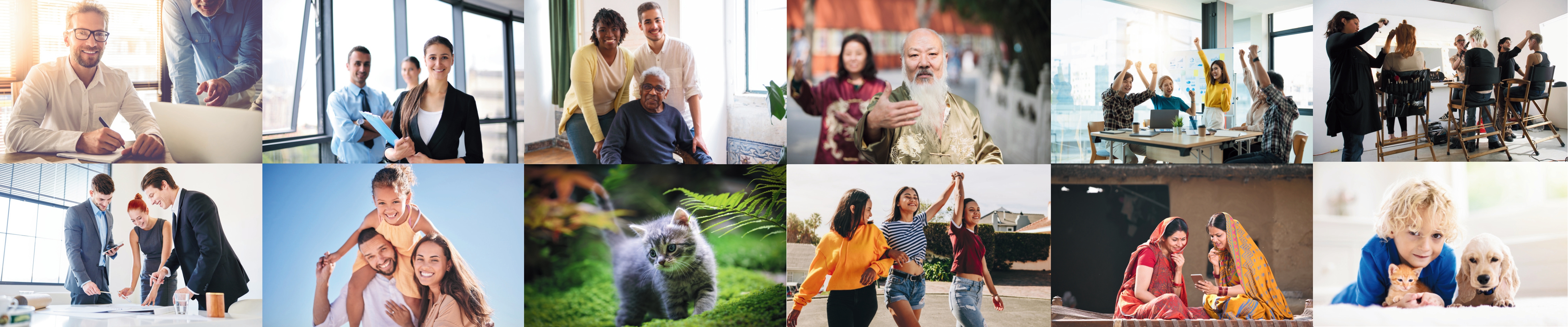 Modern office space with people working